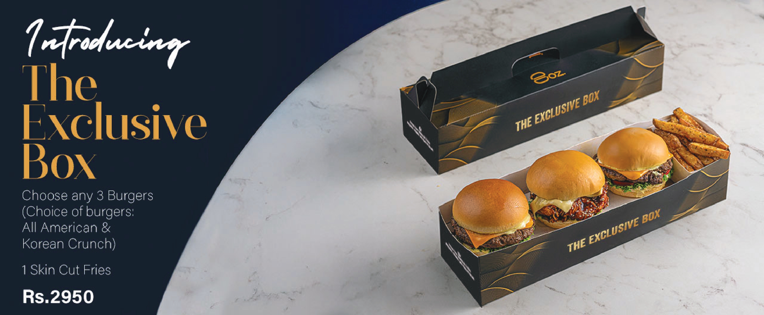 The Exclusive Box — 8oz Burgers